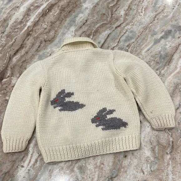Vintage Kids Rabbit Sweater - Picture 2 of 6